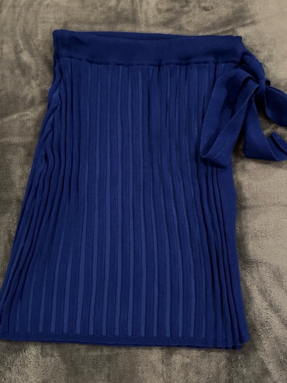 superdown Ribbed Wrap Mini Skirt - Cobalt Blue